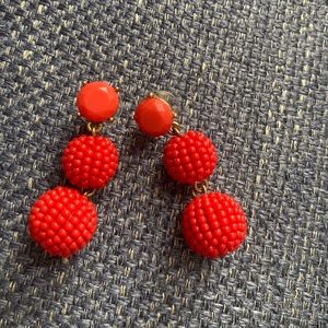 J. Crew red earrings
